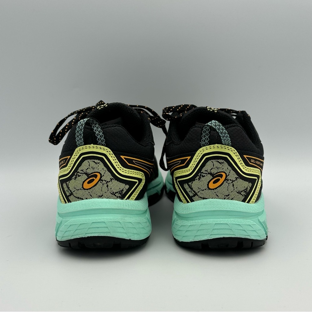 ASICS Gel Ventura-7 Women's Size 7 US Mesh Black Green Running Shoes 1012A476 - Picture 3 of 12